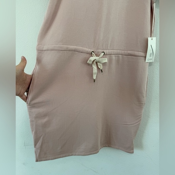 NWT Hass California Sustainable Fleece Rosewater Pink T-Shirt Dress Size M - Picture 7 of 16